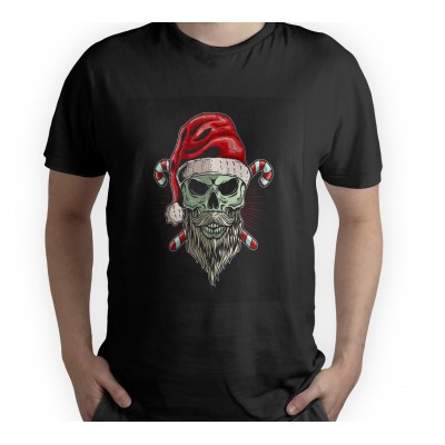 Kalėdiniai marškinėliai Santa Skull