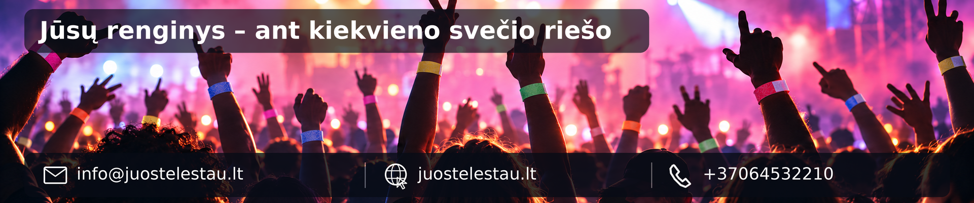 Kontrolinės renginių juostelės tyvek apyrankės