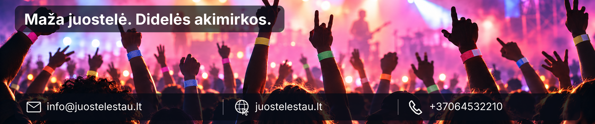 Kontrolinės renginių juostelės tyvek apyrankės